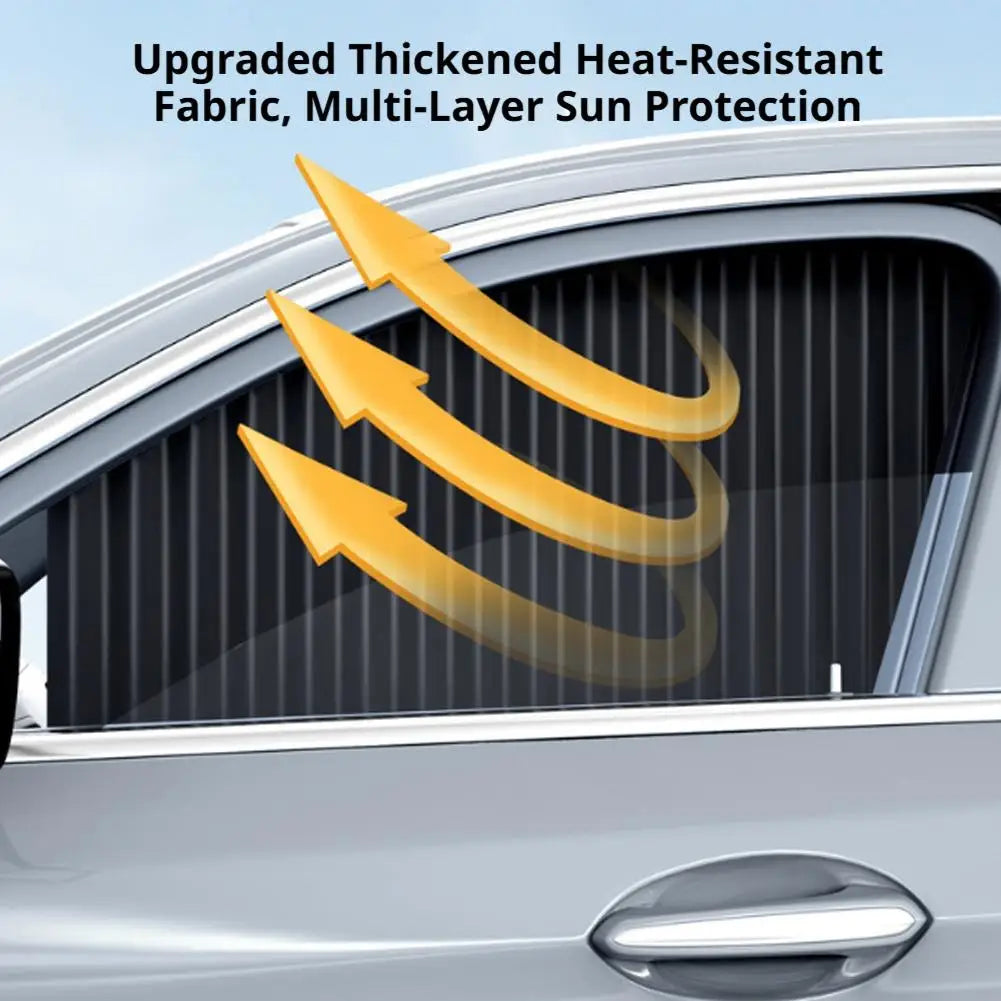 2PCS/4PCS Universal Foldable Car Sun Shade – UV Protection Front & Side Window Sunshade Covers, Pure Cloth Auto Car Accessories Kit