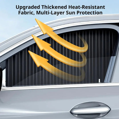 2PCS/4PCS Universal Foldable Car Sun Shade – UV Protection Front & Side Window Sunshade Covers, Pure Cloth Auto Car Accessories Kit