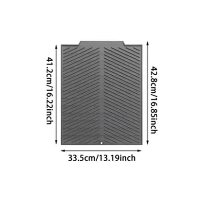 WCIC Silicone Draining Board Mat | S/M/L Folding Dish Drying Pad, Heat Resistant, Eco-Friendly for Pots & Cups