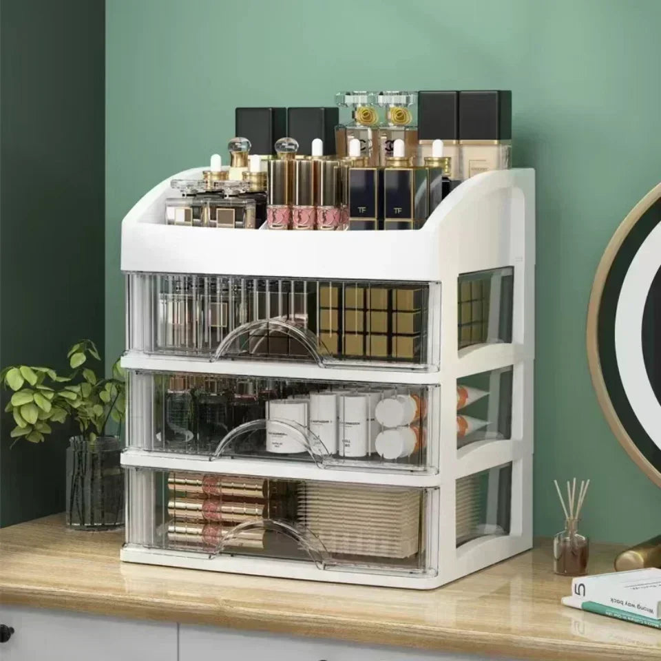 Hot Drawer Makeup Organizer – Large Capacity Plastic Storage Box, Lipstick Holder & Office Supplies Organizer