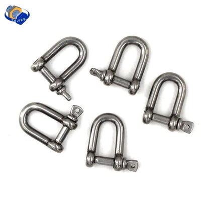 304 Stainless Steel D Shackle - Straight Short Rigging Hook for Boat & Marine Hardware