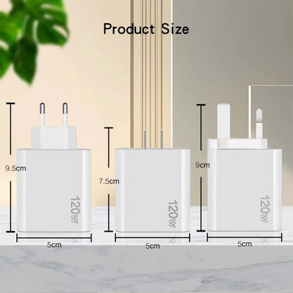 PD 5-Port USB Charger with Fast Charging – QC3.0 and USB-C, Quick Charge for iPhone, Huawei, Samsung, Xiaomi and iPad