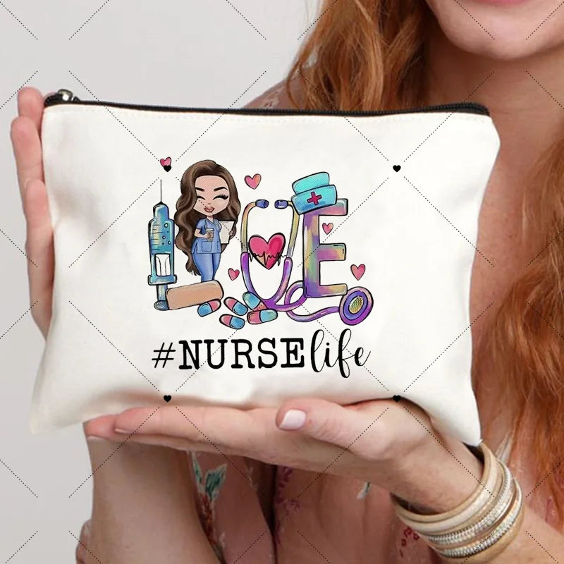 High-Quality Square Pillowcase — Washable Living Room Sofa Cushion Cover with “Thanks to Nurse” Print for Home & Office Decor