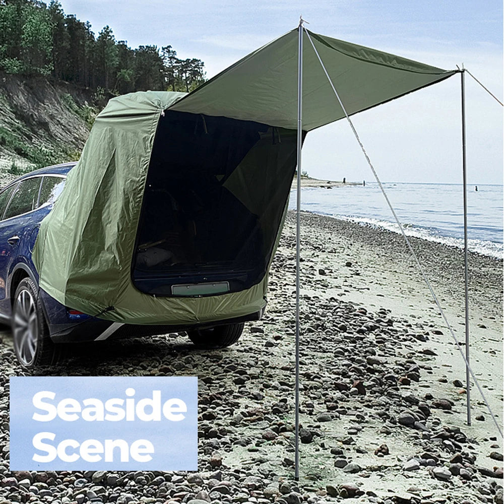 Outdoor Car Rear Tent – Picnic & Camping Canopy, Sunshine-Proof, Rain-Proof Car Rear Extension Tent
