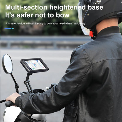 Universal Waterproof Motorcycle Bike Phone Holder - 360° Swivel Bicycle GPS Support, Adjustable Cellphone Holder for Motorcycle