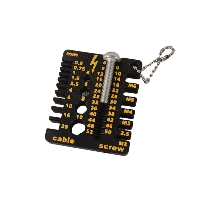 Wire Gauge Measuring Tool - Portable Double-Sided Thickness Ruler for Screw Size and Material Measurement