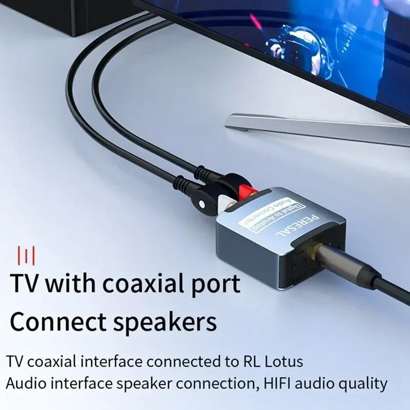 192KHz 24bit S/PDIF Digital to Analog Audio Converter – Optical/Coaxial to RCA & 3.5mm Jack for PS5 Xbox