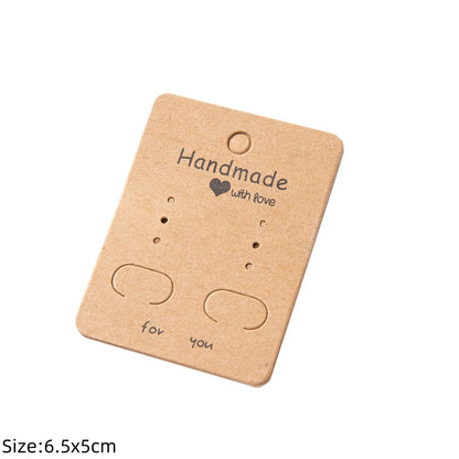 50pcs Earring Display Cards — Cardboard Jewelry Holder for DIY, Small Business, Organizer & Packaging Supplies