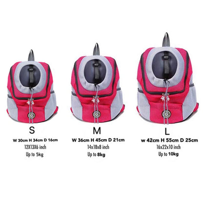 Double Shoulder Portable Travel Backpack - New Outdoor Pet Dog Carrier Bag with Mesh Front - Convenient Pet Dog Backpack for Adventures