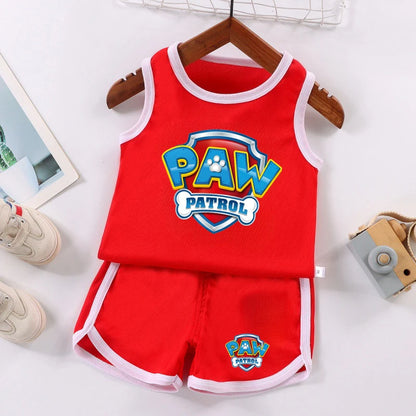 PAW Patrol Kids Soccer Jersey Set - Colorful Sleeveless Sportswear Training Outfit