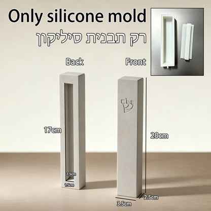 Mezuzah Case Silicone Mold - Door Scroll Holder Casting Mold for Concrete, Cement, and Plaster Crafts