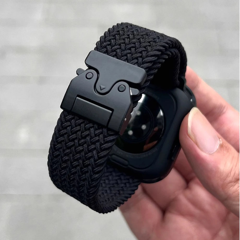 Parachute Braided Straps for Apple Watch Series 9/8/7/6/5 SE – Compatible with 41mm-49mm Bands