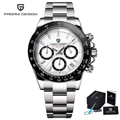 PAGANI DESIGN 2024 Quartz Men's Luxury Business Watch – Chronograph VK63 Waterproof