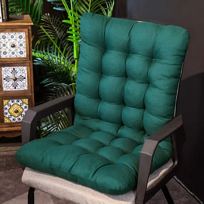 All-in-One Chair Cushion – PP Cotton Backrest & Lumbar Support, Thick Office & Student Dormitory Seat Pad for Summer Comfort