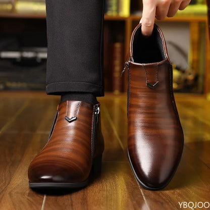 Men’s Minimalist Dress Shoes - Elegant Retro Pointed Toe Formal Business Shoes for Spring