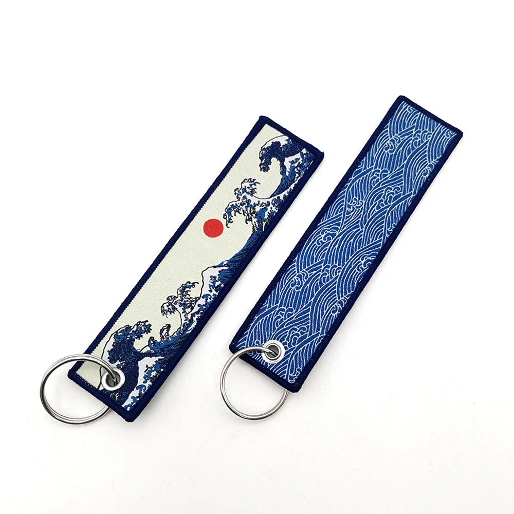 Hokkaido Waves Nylon Keychain Lanyard – JDM Style for Honda, Toyota & Auto Accessories