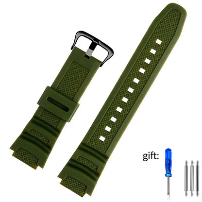 18mm Resin Silicone Watch Strap for Casio Watches - Replacement Rubber Band for W-218H, F-108, AE-1200, AE-1000 and AE-1300