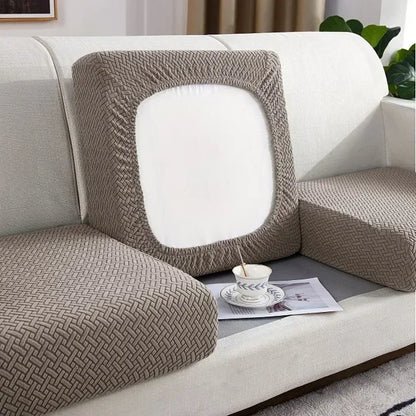 Thick Jacquard Elastic Sofa Seat Cover – Anti-Dust Removable Couch Cushion Protector Slipcover
