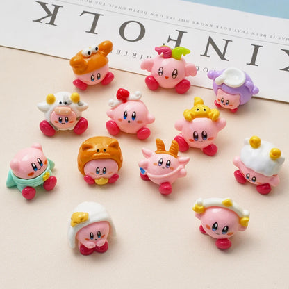 Star Kirby Action Figures — Cute PVC Toys with Cartoon Drawstring Storage Bag, Pocket-Sized Action Figures