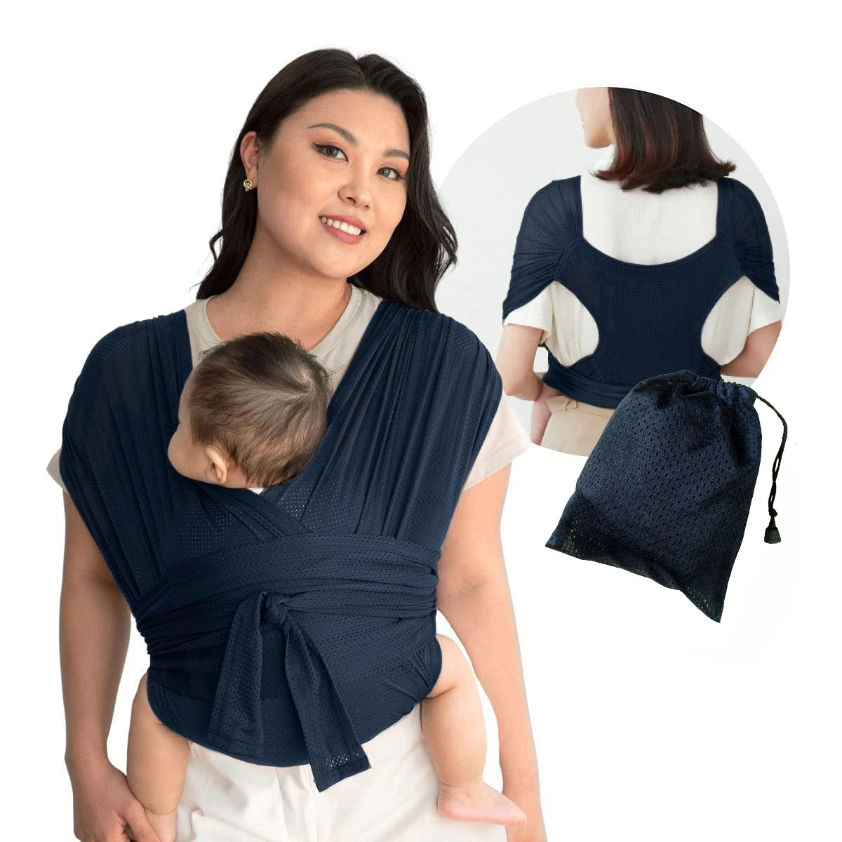Minimalist X-Shaped Baby Sling - Multifunctional Easy Carry Wrap Towel Carrier for Children