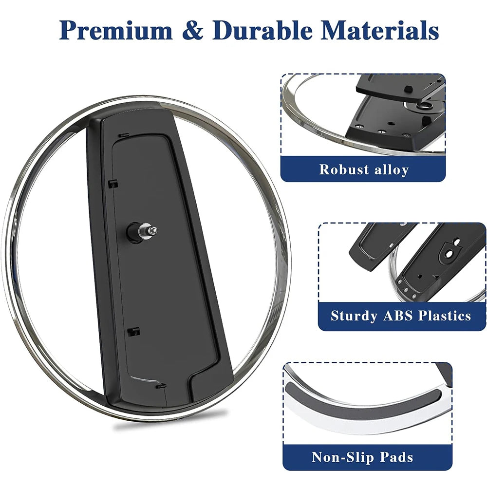 Portable Metal Vertical Stand for PS5 and PS5 Slim - Anti-Slip Base Holder for Digital Disk and Game Console Versions of PlayStation 5