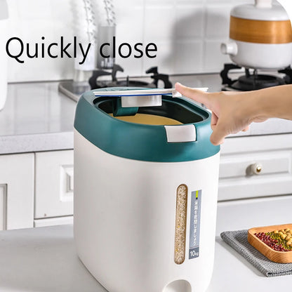 XIAOGUI 5KG/10KG Rice Dispenser - Kitchen Organizer & Storage Container, Cereal Jar for Home, Food Storage Box
