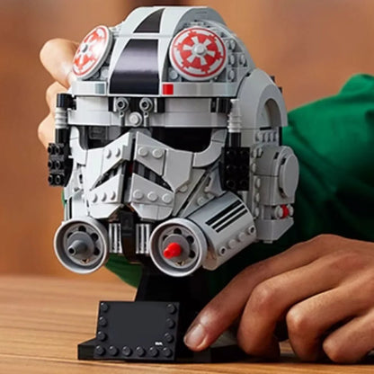 MOC AT-AT Driver Helmet Building Blocks – DIY Creative Assembly Model, Educational Toy & Decoration, Festival & Party Gift