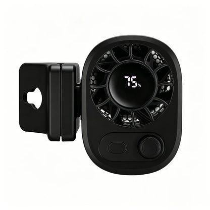 SEAMETAL Clip-On Car Fan - 360° Rotatable 100-Speed USB Rechargeable Portable Cooling Fan