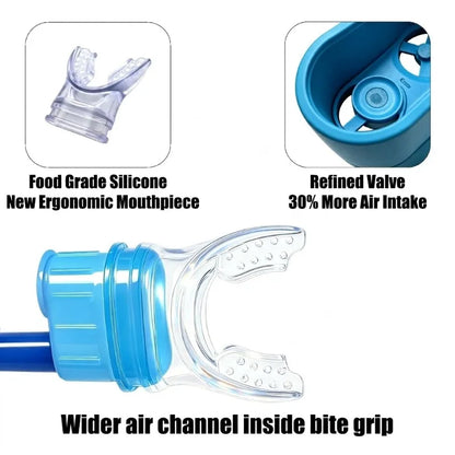 Full Dry Snorkel Breathing Tube - Foldable Anti-Choking Scuba & Swimming Training Gear (1–4M)