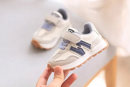 New Kids Sports Shoes - Non-Slip Breathable Lace-Up & Hook and Loop Casual Sneakers, Lightweight Soft Sole