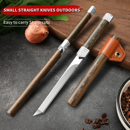 High Hardness Stainless Steel Fruit Knife - Kitchen Use with Imitation Wood Grain Handle