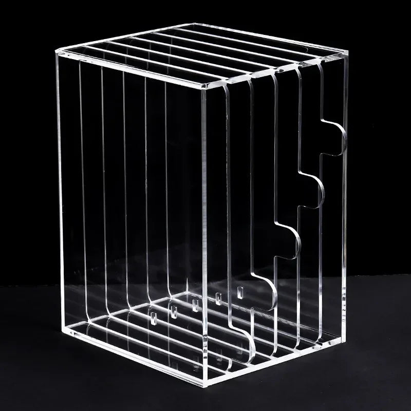 5 Layer Acrylic Nail Display Stand - Transparent Dustproof Manicure Color Card Holder for Salon & Home Use