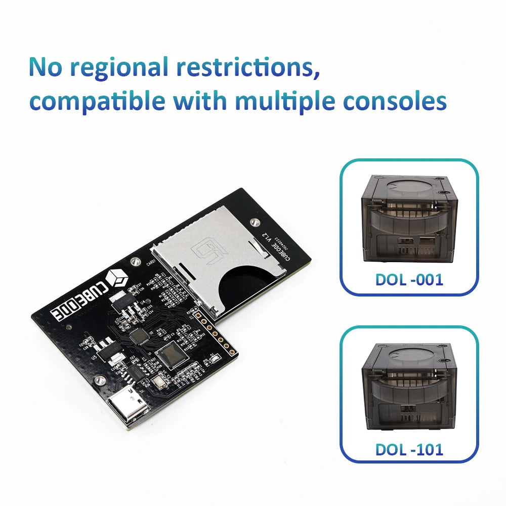 RetroScaler CUBEODE V1.2 Optical Drive Emulator – GameCube GC Loader Swiss SD2SP2 Replacement for All NGC Versions