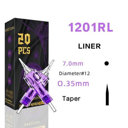 LASTJUDG 20PCS Disposable Tattoo Cartridge Needles – RL RS M1 RM for Permanent Makeup & Tattoo Pen