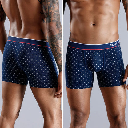 4pcs Men Cotton Boxer Shorts - Soft Comfortable Male Underwear Briefs Couple Boxers Set