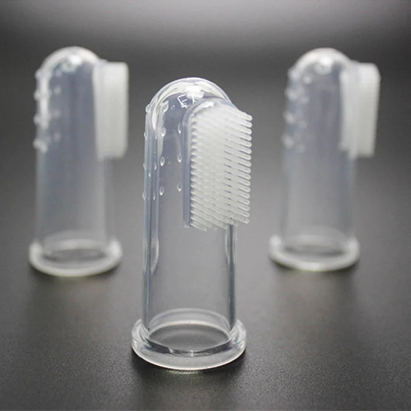 Super Soft Pet Finger Toothbrush - Teddy Dog and Cat Teeth Cleaning Tool for Bad Breath and Tartar Care, Silicagel Pet Supplies