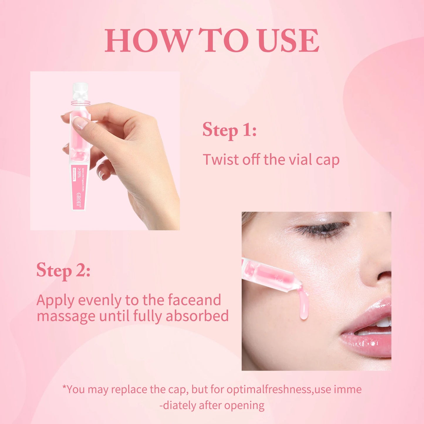 10pcs PDRN Pink One-Day Serum – Deep Moisturizing, Repairing, Brightening & Anti-Sagging Skin Care Essence