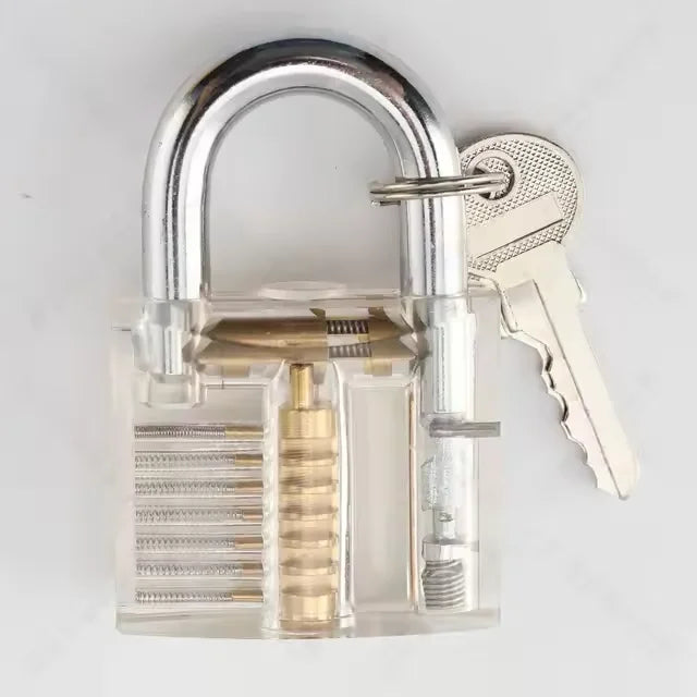 Transparent Practice Lock - Visible Training Padlock for Beginner Locksmith Skills