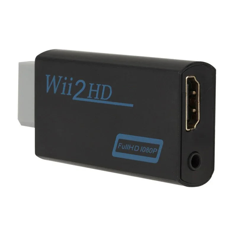 Wii to HDMI-Compatible Converter Adapter – 1080P Full HD with 3.5mm Audio for PC, HDTV & Monitor