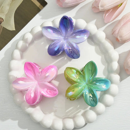 18Pcs Egg Flower Hair Clips | Gradient Candy Color Flowers, Shark Clips for Daily Ponytail Styling