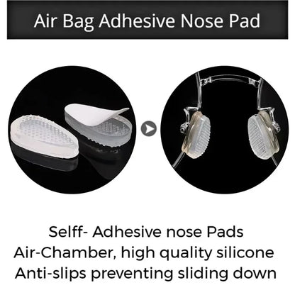 Silicone Glasses Nose Pads – Soft Non-Slip Transparent Air Cushion, Self-Adhesive Eyewear Accessory