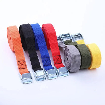 5M Pressure Buckle Straps - Heavy Luggage Fixing Adjustable Binding Belt Rope with Tensioner, Self Defense Lifesaving Safety Rope