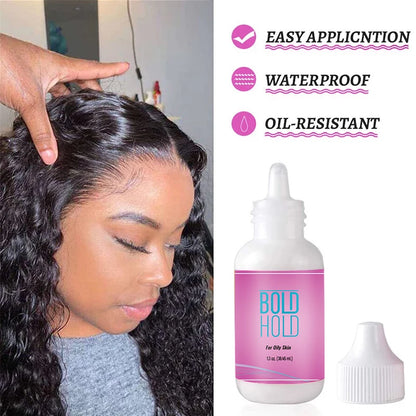 38ml Waterproof Wig Glue — Strong Hold Front Lace Wig Adhesive, Private Label, Accessories for Frontal Closure & Toupee
