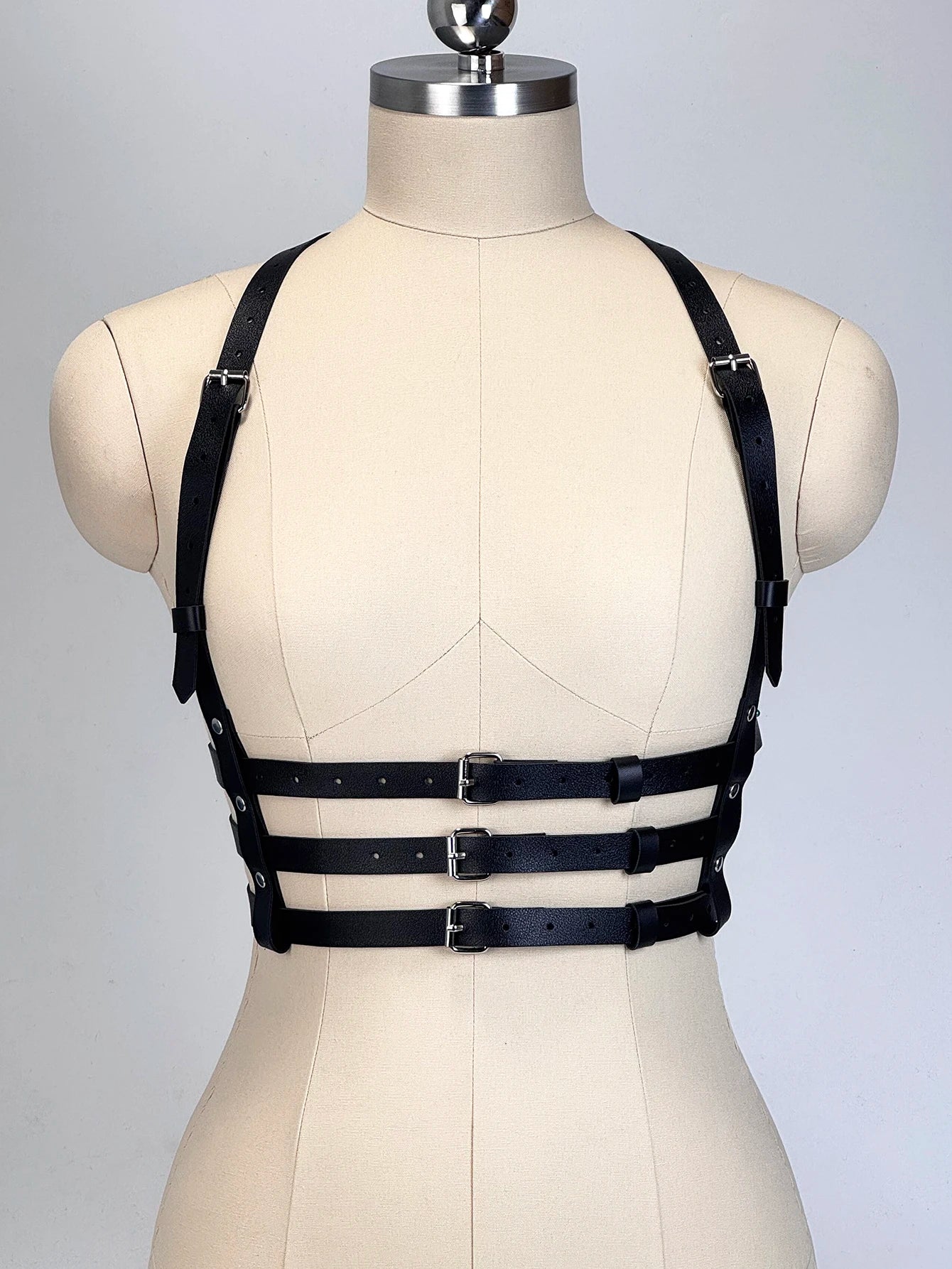 Women’s Punk Fashion Body Harness Belt, Gothic Street Style Waist Corset Suspenders Clothing Accessory