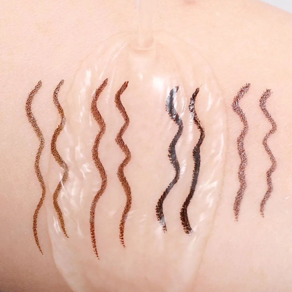 Waterproof Quick-Dry Liquid Eyeliner — Ultra-Fine Matte Black & Brown, Long-Lasting Silkworm Eye Makeup Gift