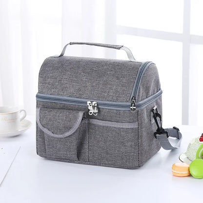 Reusable Insulated Lunch Bag 8L – Leakproof Waterproof Thermal Cooler & Warm Keeper Lunch Box for Men and Women, Multifunctional Carry Bag