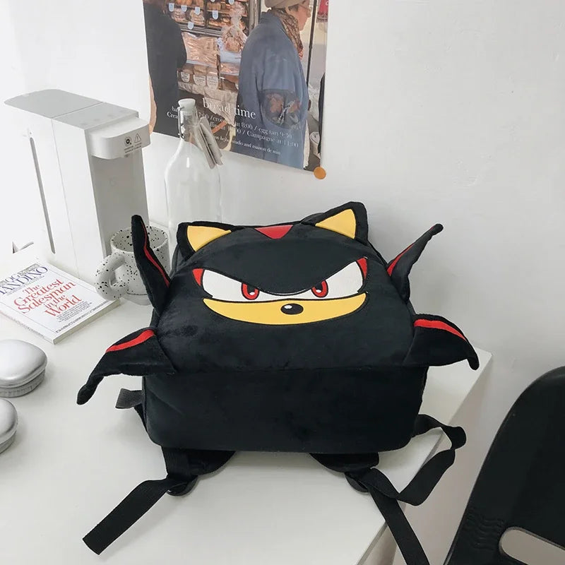 Cartoon Hedgehog Plush Backpack — Large Capacity Schoolbag Handbag for Girls, Cute Student Bag Gift