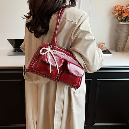 Fashionable Underarm Bow Pillow Bag for Women – 2024 Korean Edition Simple Trendy Shoulder Bag