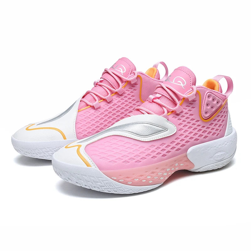 Men's Basketball Shoes - Breathable Mesh Sneakers with Soft Sole, Cushioning & Anti-Slip Outdoor Sports Design