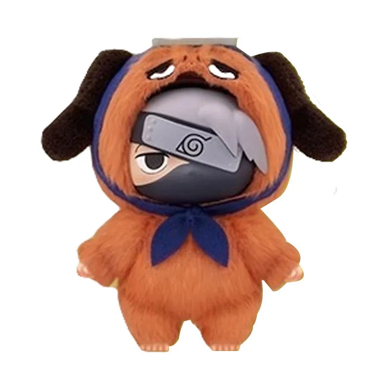 Naruto Series Blind Box Figures — Itachi, Sasuke, Kakashi & Gaara Plush Pendant Collectible Toy, Trendy Birthday Gift